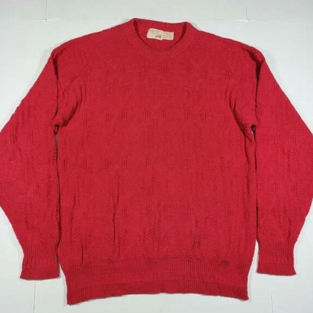 The Fox Collection Red Cotton Sweater 42/44